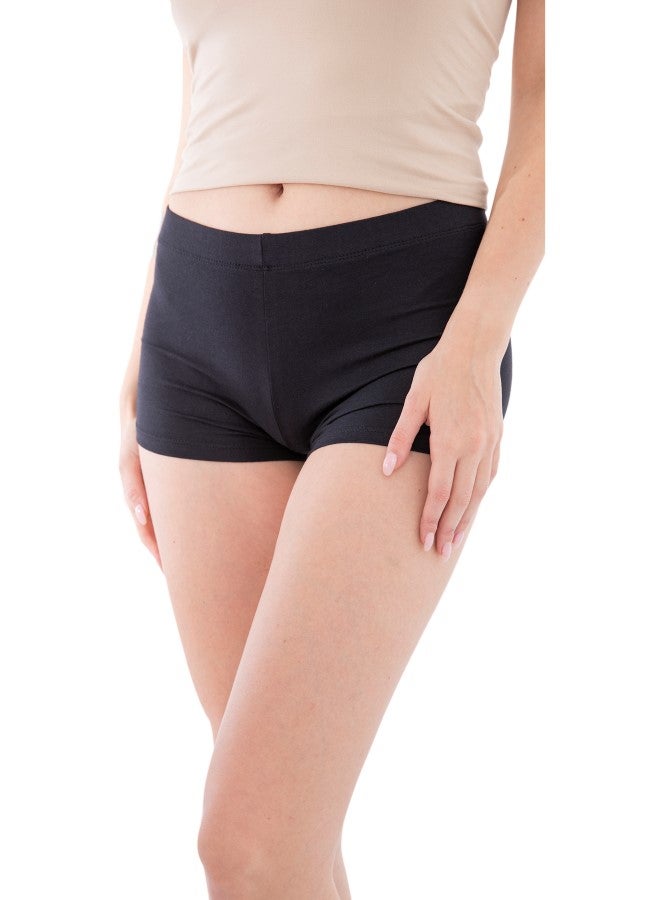 Carina Wear Slim Fit Cotton Hot Short black - Image 2
