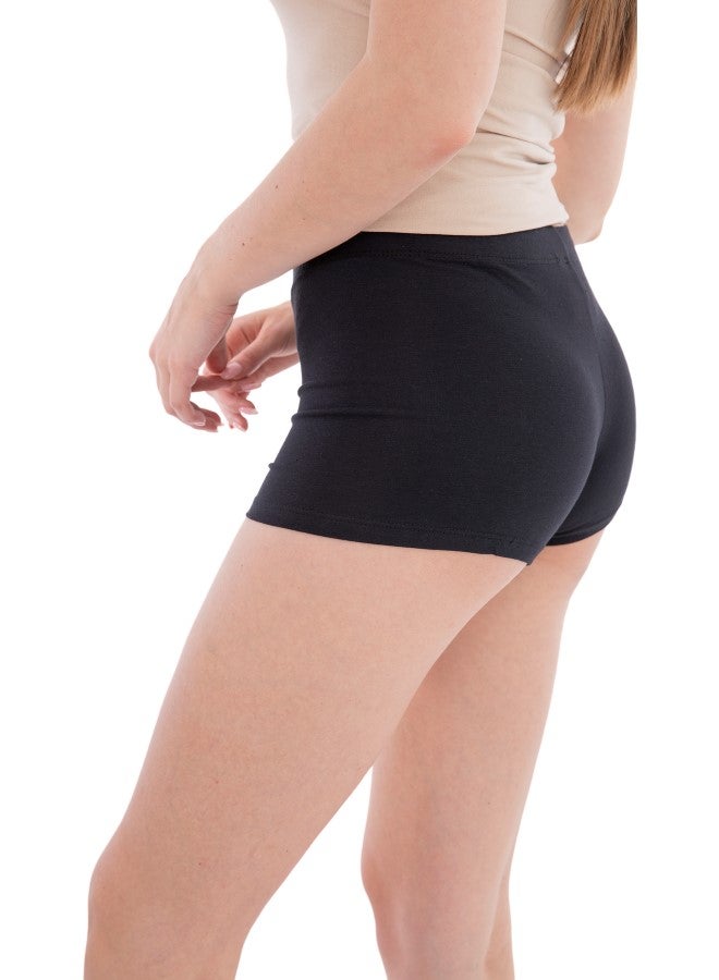 Carina Wear Slim Fit Cotton Hot Short black - Image 4