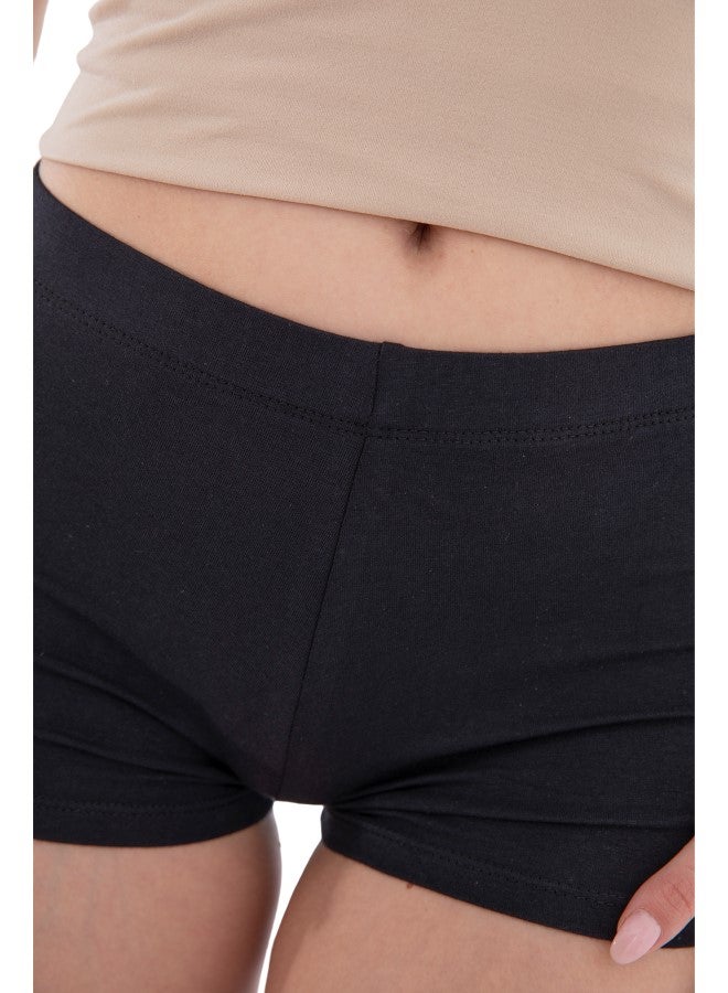 Carina Wear Slim Fit Cotton Hot Short black - Image 3