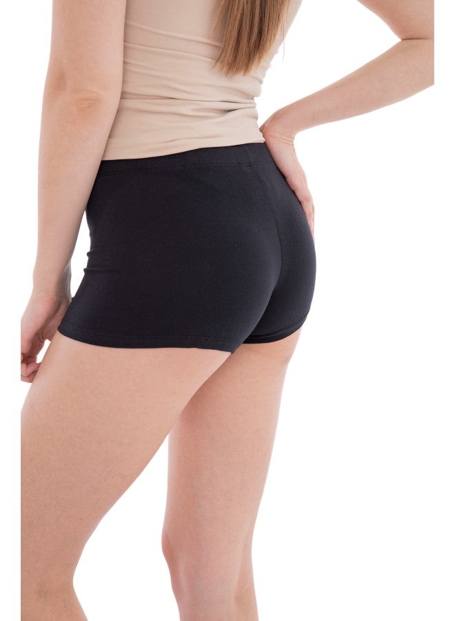 Carina Wear Slim Fit Cotton Hot Short black - Image 5