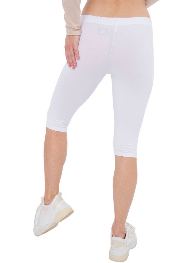 Carina Wear Cotton Pantacourt Legging white  - Image 4