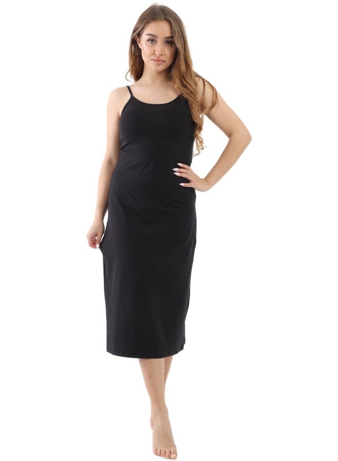 Carina Wear Carina Wear Cami Dress Long M4557- Black  - Image 1