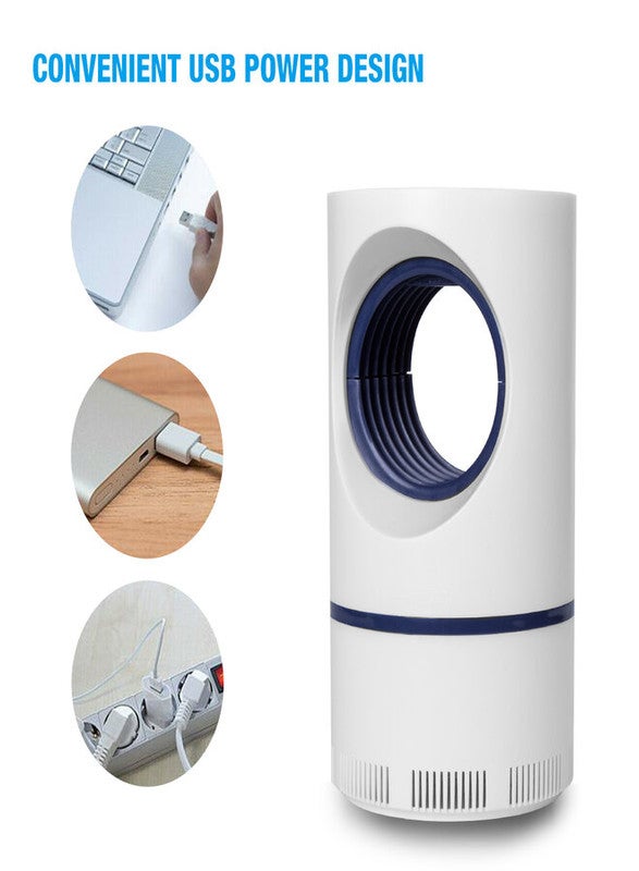 Generic Mosquito Killer Lamp Electronic LED Light Pest Insect Bug Zapper Non Toxic Fly Pests Catcher Lamp 360 Degrees LED USB Powered Indoor Insect Mosquito Killer Light White 19.5*13.0*13.0centimeter  - Image 3