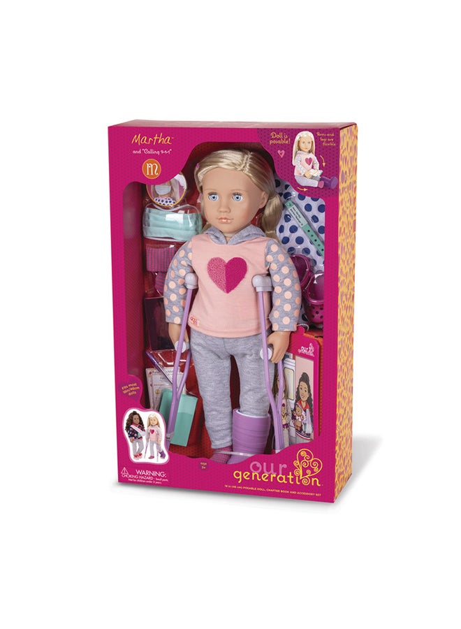 Our Generation Martha - All My Friends Will Sign My Cast 18" Inch Doll With Accessories  - Image 5