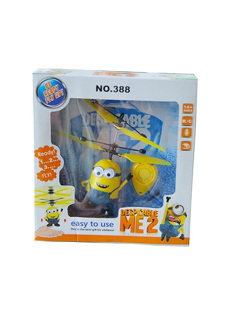 Rc Helicopter Minion Induction Flying Drone Remote Control Aircraft Toy For Children