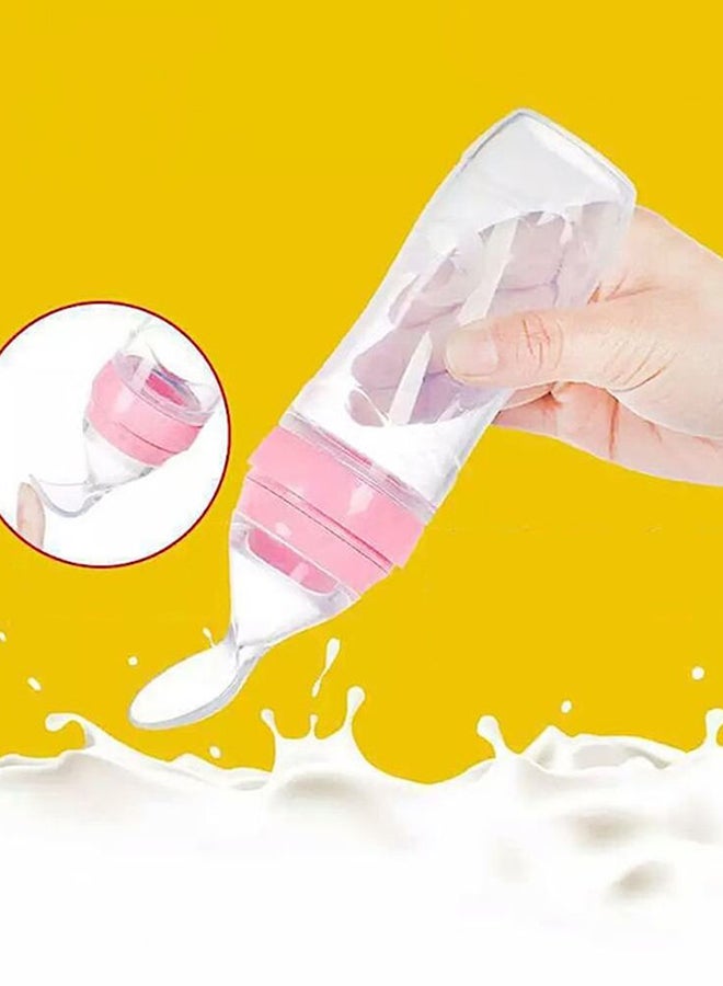 Baby's Silicone Squeezer Spoon Feeding Bottle - Image 3