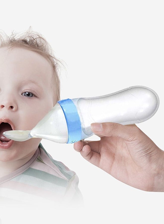 Baby's Silicone Squeezer Spoon Feeding Bottle - Image 5