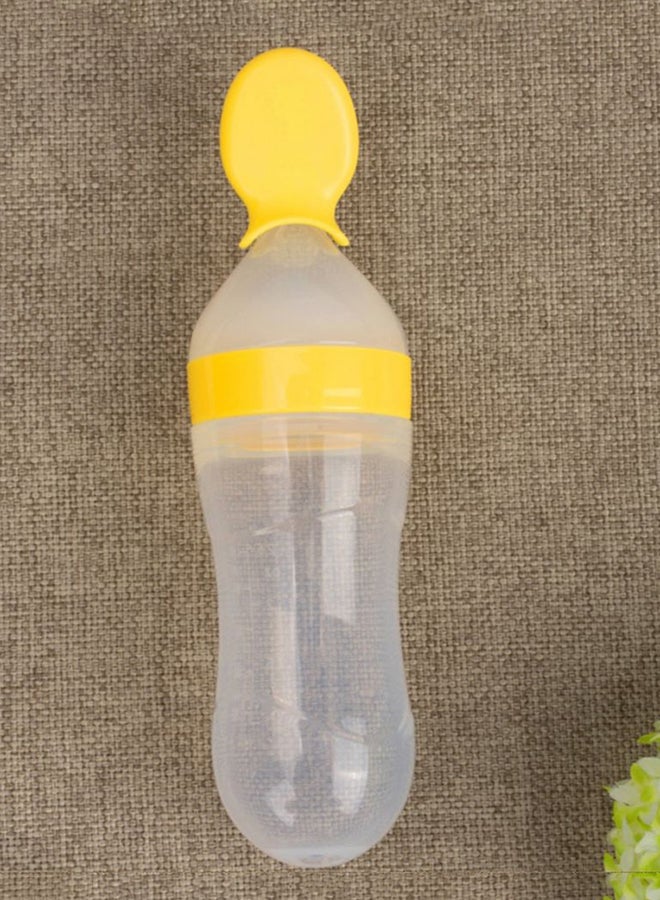 Baby's Silicone Squeezer Spoon Feeding Bottle - Image 1