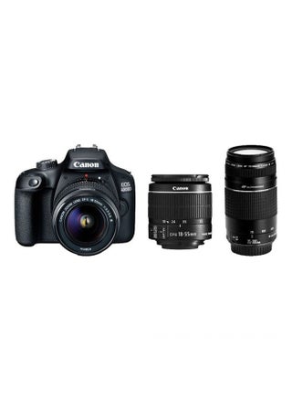 EOS 4000D Zoom Kit With EF-S 18-55mm f/3.5-5.6 III Lens With EF 75-300mm f/4-5.6 III USM Lens 18MP Built-In Wi-Fi And Bluetooth - v1668519555/N15655954A_1