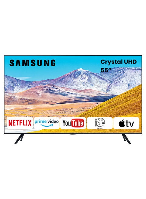 55-Inch 4K UHD Smart LED TV And Smart Remote Control UA55TU8000 Black
