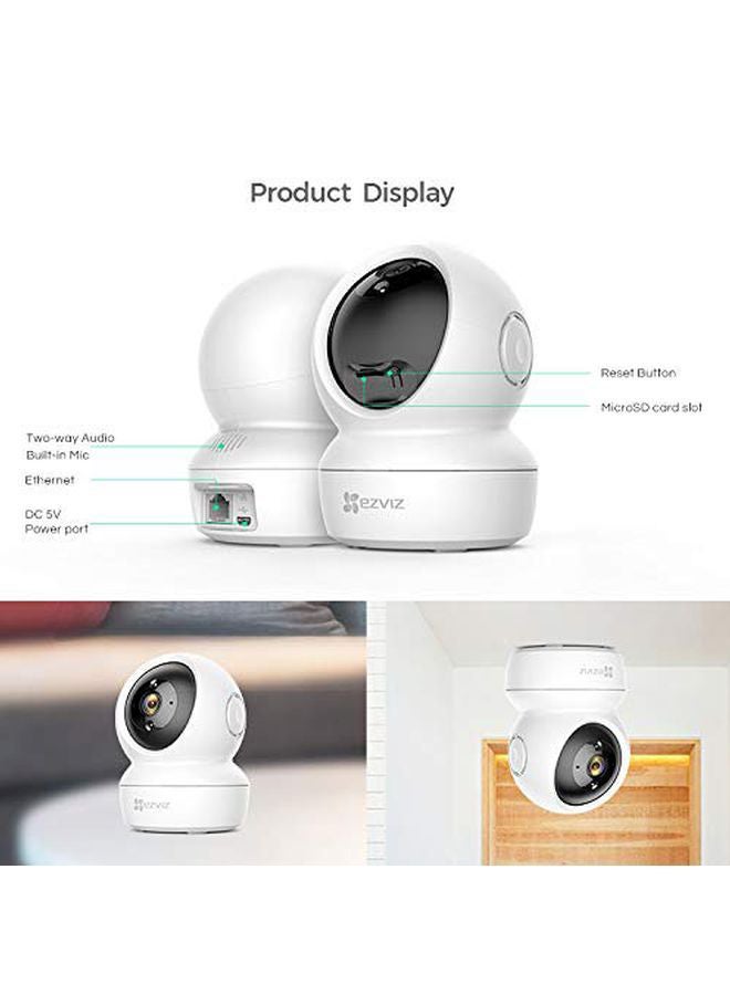 EZVIZ - Wi-Fi 2MP Smart Home Security Camera White - Image 1
