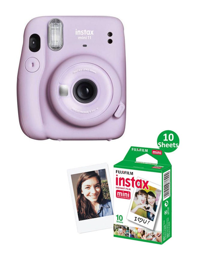 FUJIFILM - Instax Mini 11 Instant Film Camera With Pack Of 10 Film - Image 1