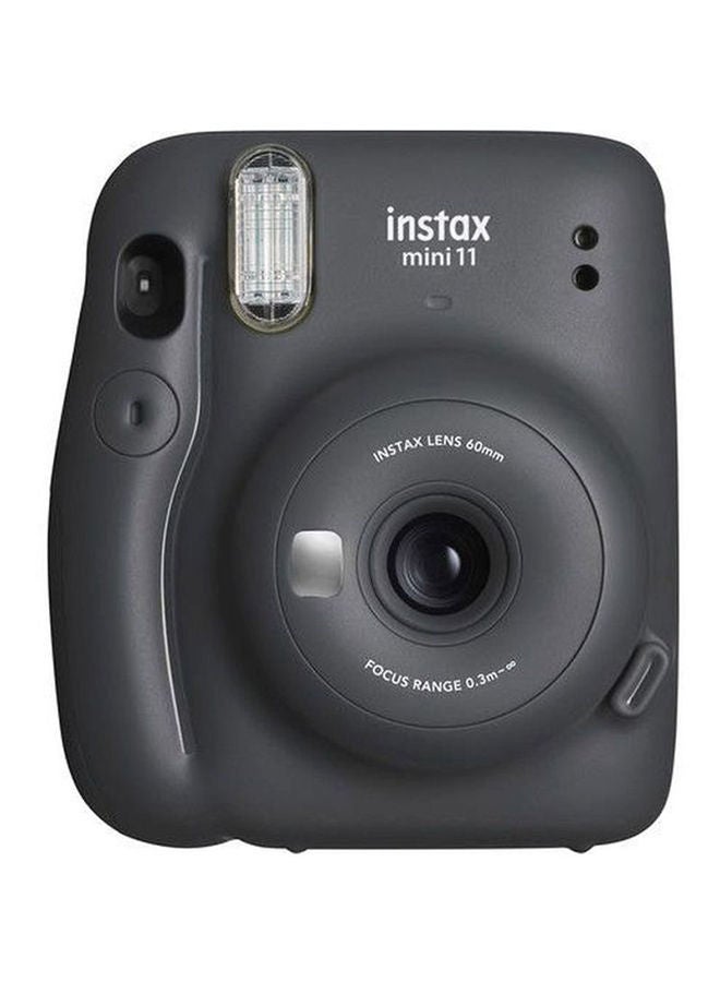 فوجي فيلم - كاميرا Instax Mini 11 للأفلام الفورية مع مجموعة مكونة من 10 أفلام باللون الرمادي الفحمي - Image 1