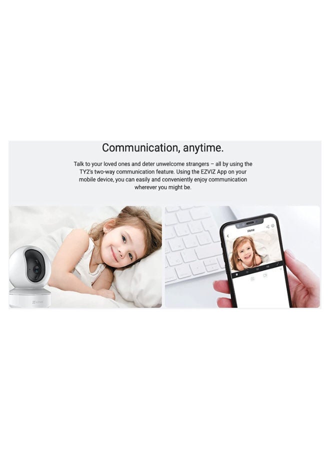 TY2 Smart Indoor Wi-Fi Camera FHD 1080 - Motorized Pan and Tilt 360° Visual Coverage, Smart Night Vision with Smart IR (up to 10m), Sleep Mode for Privacy Protection, Motion Detection, Smart Tracking, Two-way Talk, MicroSD Slot (up to 256 GB) - v1668519643/N51356418A_7