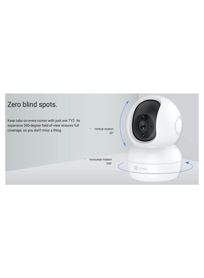 TY2 Smart Indoor Wi-Fi Camera FHD 1080 - Motorized Pan and Tilt 360° Visual Coverage, Smart Night Vision with Smart IR (up to 10m), Sleep Mode for Privacy Protection, Motion Detection, Smart Tracking, Two-way Talk, MicroSD Slot (up to 256 GB) - v1668519644/N51356418A_9