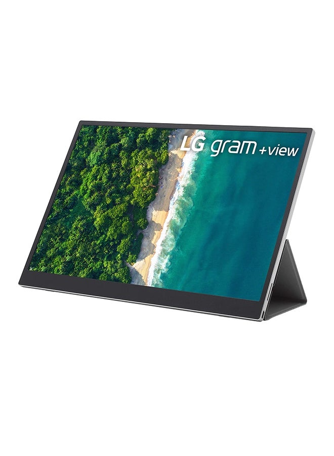 LG - 16-Inch LG Gram +view Portable IPS Monitor Anti-Glare With USB Type-C -16MQ70 Black/Silver - Image 1