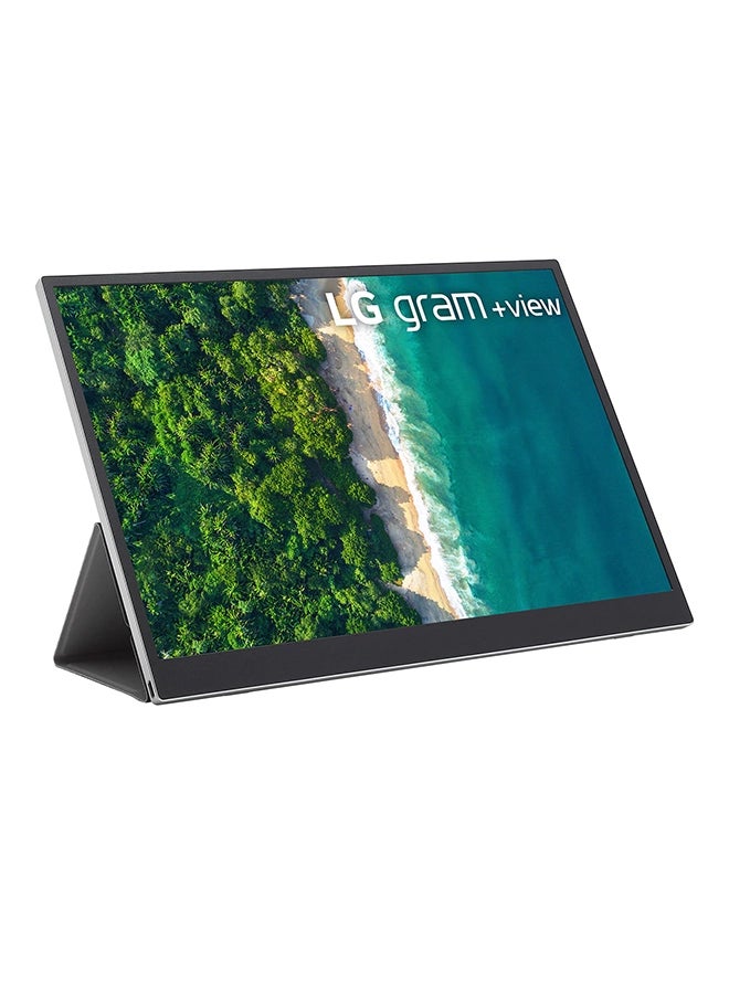 LG - 16-Inch LG Gram +view Portable IPS Monitor Anti-Glare With USB Type-C -16MQ70 Black/Silver - Image 1