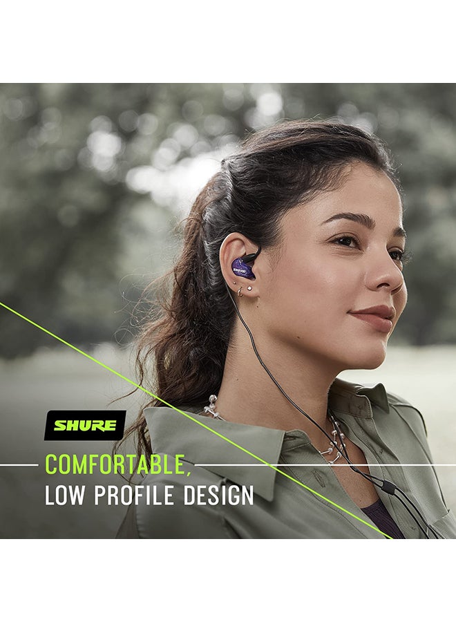 Shure - SE215 Special Edition PRO Wired Earbuds - Professional Sound Isolating Earphones, Clear Sound & Deep Bass, Single Dynamic MicroDriver, Great for Music, Gaming, & Calls - Purple - Image 1