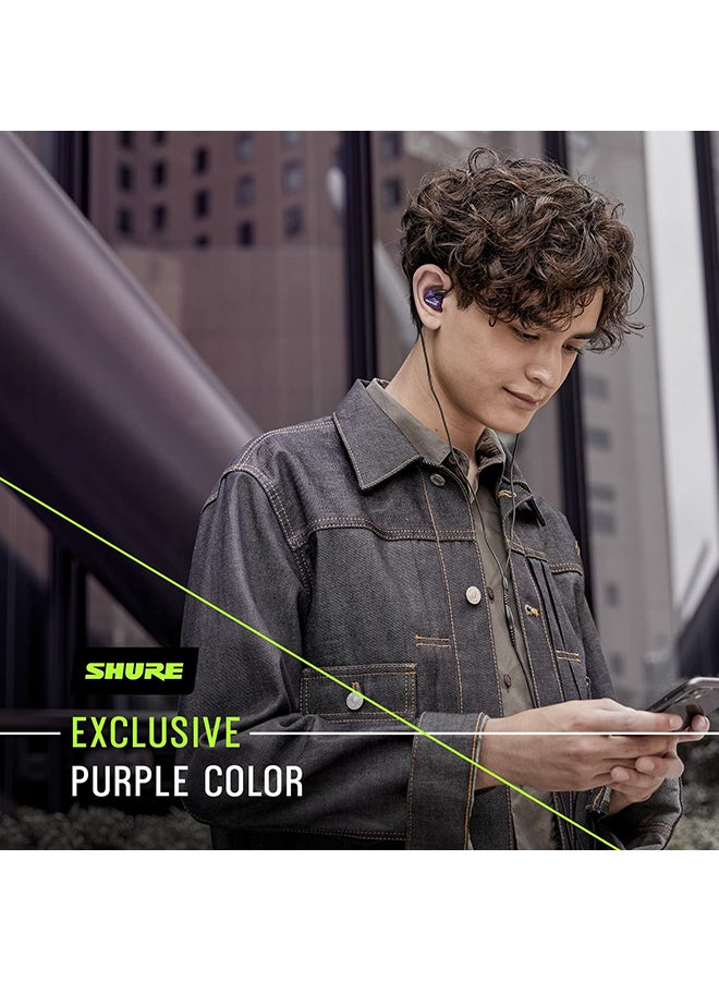 Shure - SE215 Special Edition PRO Wired Earbuds - Professional Sound Isolating Earphones, Clear Sound & Deep Bass, Single Dynamic MicroDriver, Great for Music, Gaming, & Calls - Purple - Image 1