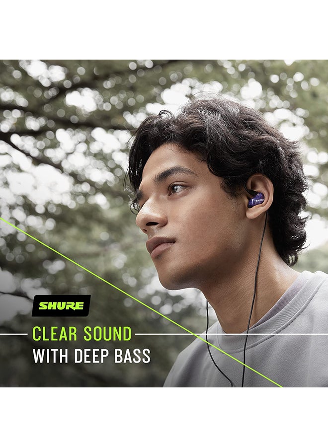 Shure - SE215 Special Edition PRO Wired Earbuds - Professional Sound Isolating Earphones, Clear Sound & Deep Bass, Single Dynamic MicroDriver, Great for Music, Gaming, & Calls - Purple - Image 1