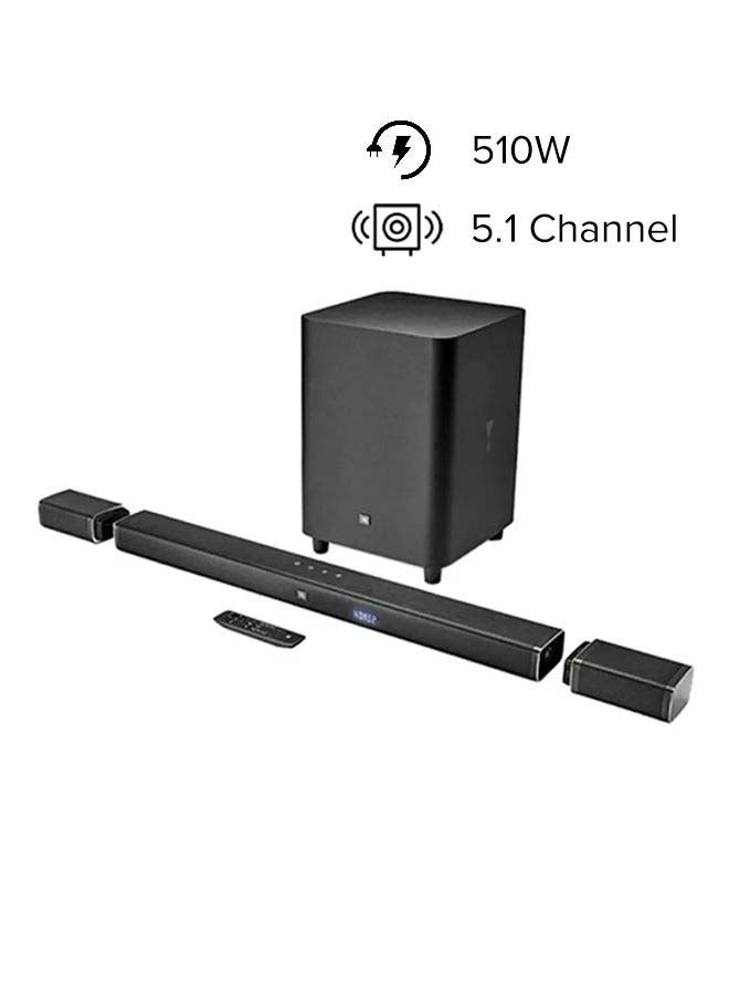 JBL - 5.1 Channel Soundbar Wireless Bluetooth Speaker BAR51BLK Black - Image 1