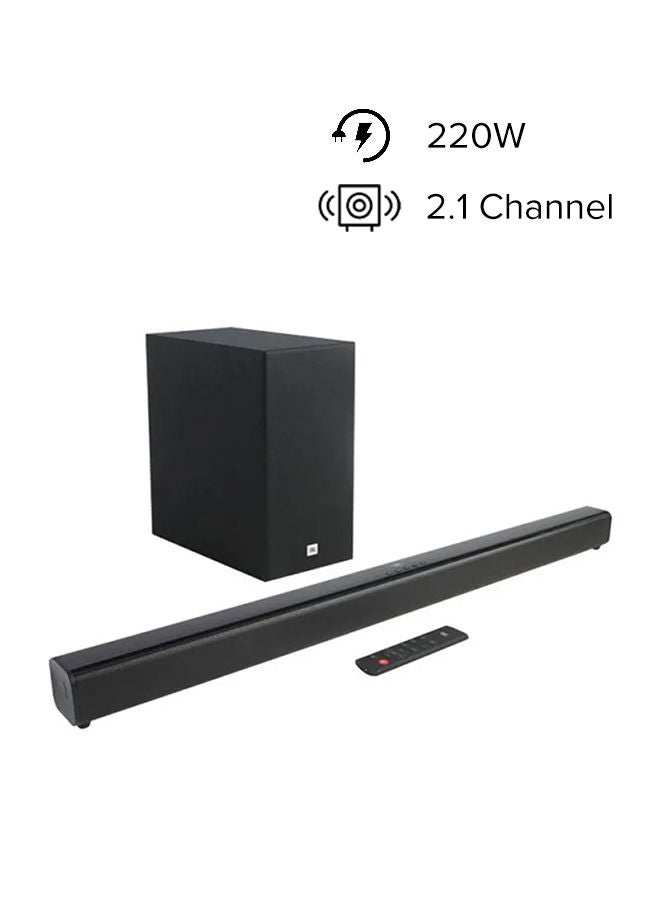 2.1 Channel Soundbar With Wireless Subwoofer JBL SB160BLKUK Black