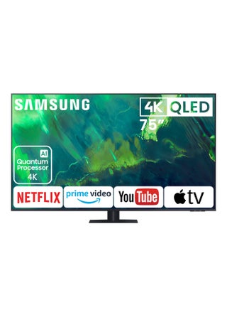 75-Inch Q70A QLED 4K Smart TV, Tizen OS with build in receiver Model(2021) QA75Q70AAUXUM Black - v1668527261/N45745434A_1