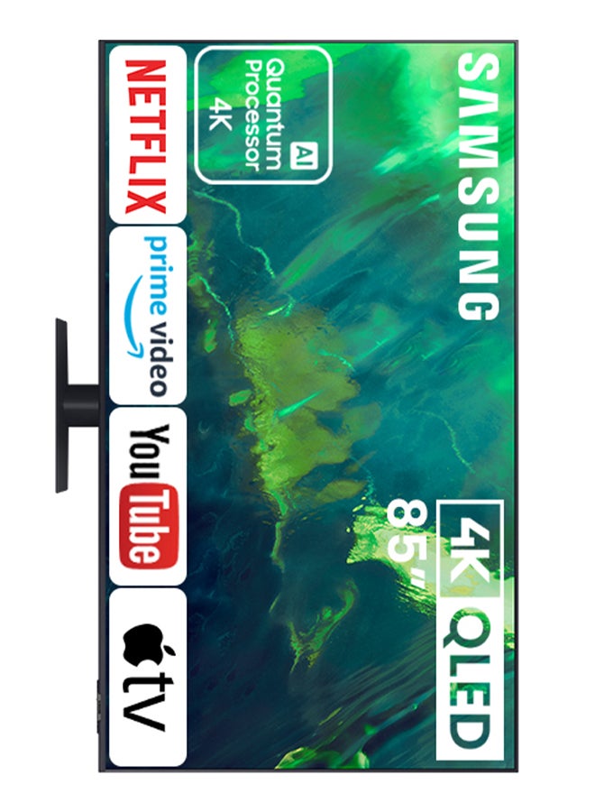 Samsung - 85-Inch Class QLED Q70A Series - 4K UHD Quantum HDR Smart TV with Alexa Built-in (2021 Model) 85Q70AA Silver - Image 1