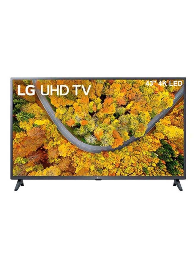 UHD 4K TV 43 Inch UP75 Series, 4K Active HDR WebOS Smart AI ThinQ 43UP7550PVG.FU Black