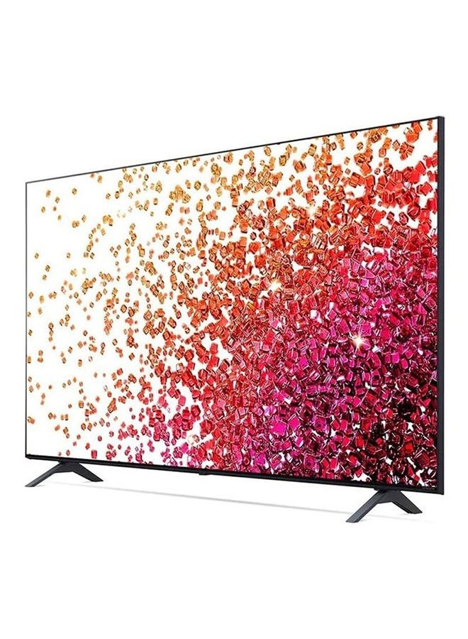 LG - NanoCell TV 65 inch NANO75 Series, 4K Active HDR, WebOS Smart ThinQ AI 65NANO75VPA.FU Black - Image 1