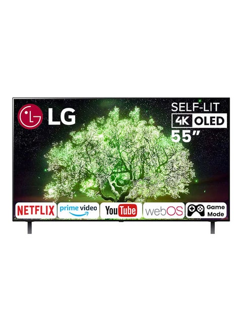55-Inch A1 Series Cinema Screen Design 4K HDR WebOS Smart TV With ThinQ AI OLED55A1PVA-AMAG / OLED55A1PVA Black