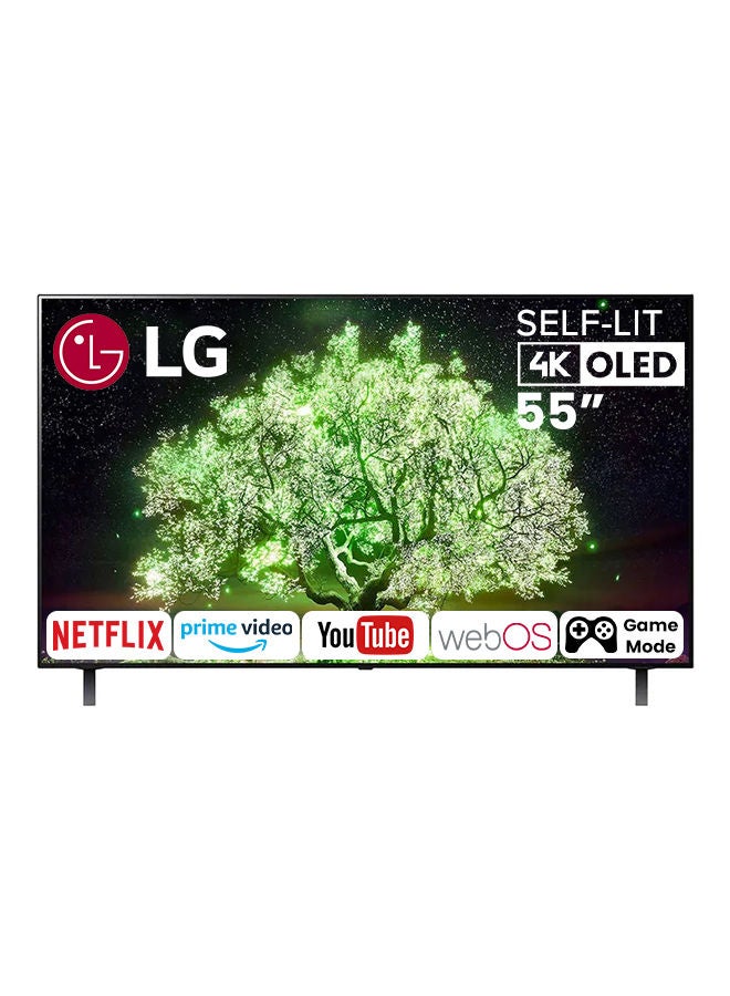 LG - 55-Inch A1 Series Cinema Screen Design 4K HDR WebOS Smart TV With ThinQ AI OLED55A1PVA-AMAG / OLED55A1PVA Black - Image 1