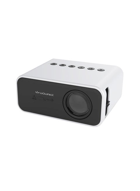 Mini Projectors 100 Lumens/Ideal Screen Size Upto 80 Inch For Kids/Small Room Native Res 360X240P Home Theater Portable Compatible With Hdmi, Usb, Av PROJ-WO-57-W White