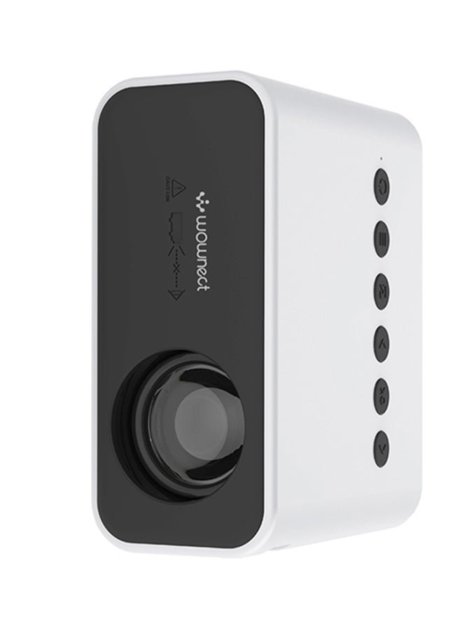 Wownect - Mini Projectors 100 Lumens/Ideal Screen Size Upto 80 Inch For Kids/Small Room Native Res 360X240P Home Theater Portable Compatible With Hdmi, Usb, Av PROJ-WO-57-W White - Image 1