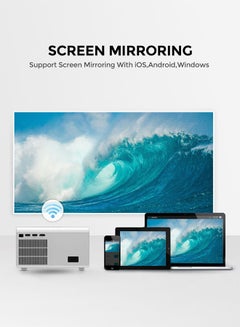Wownect Android Full Hd 200 ansi Lumens/Screen Size Upto 200 Inch For Small/Big Room Native Res 1080P Download Apps Bluetooth Wifi Home Theater Gaming With 120Inch Projector PROJ-WO-55-W_SCR-04 White  - Image 2