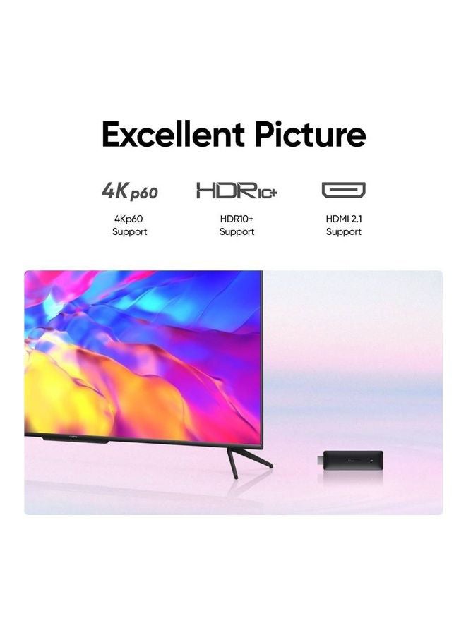 realme - 4k Smart Google TV Stick Black - Image 1