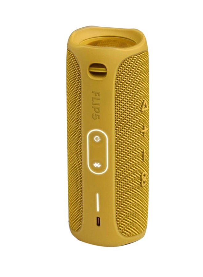 JBL - Flip 5 Portable Bluetooth Speaker Yellow - Image 1