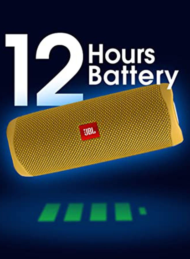 JBL - Flip 5 Portable Bluetooth Speaker Yellow - Image 1