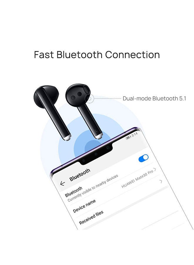 HUAWEI - FreeBuds 3 Wireless Noise Cancellation Earphones With Charging Case Carbon Black Carbon Black - Image 1