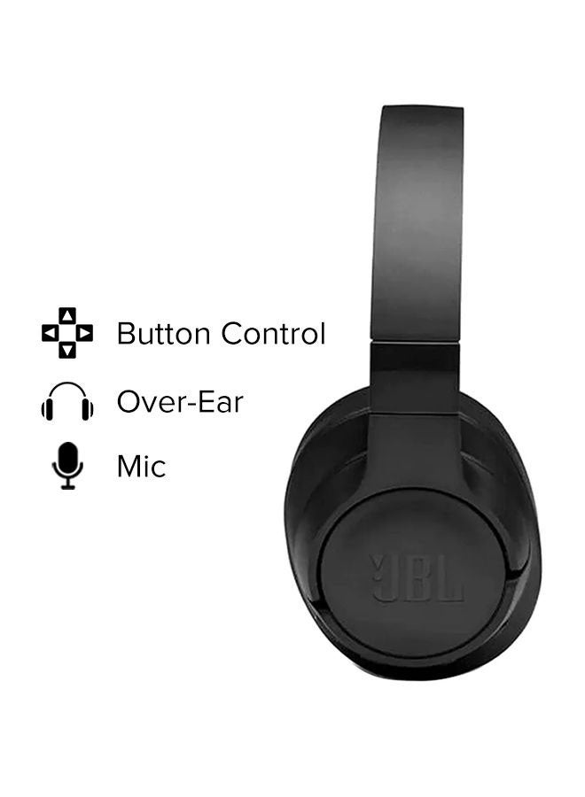 JBL T750 Bluetooth Wireless Over-Ear Headphones Black - Image 2