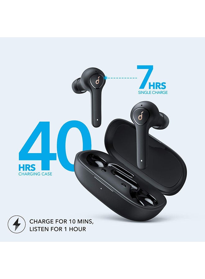 Life P2 Bluetooth Earphones, Wireless Earbuds with 4 Microphones, CVC 8.0 Noise Reduction Ear Buds, Graphene Drivers for Clear Sound, USB C, 40H Playtime, IPX7 Waterproof Black