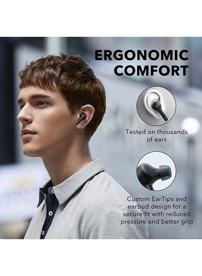 Life P2 Bluetooth Earphones, Wireless Earbuds with 4 Microphones, CVC 8.0 Noise Reduction Ear Buds, Graphene Drivers for Clear Sound, USB C, 40H Playtime, IPX7 Waterproof Black