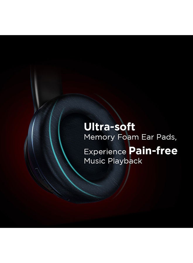 Lenovo - HD200 Bluetooth Over-Ear Headphones Black/Red - Image 1