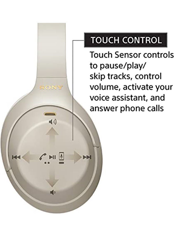 Sony - WH-1000XM4 Premium Wireless Noise Cancelling Headphones Platinum Silver - Image 1