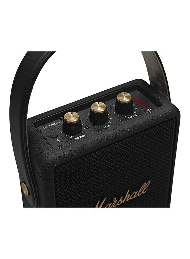 Marshall - Stockwell II Wireless Portable Bluetooth 20+ Hours 20W Speaker Black/Brass - Image 1