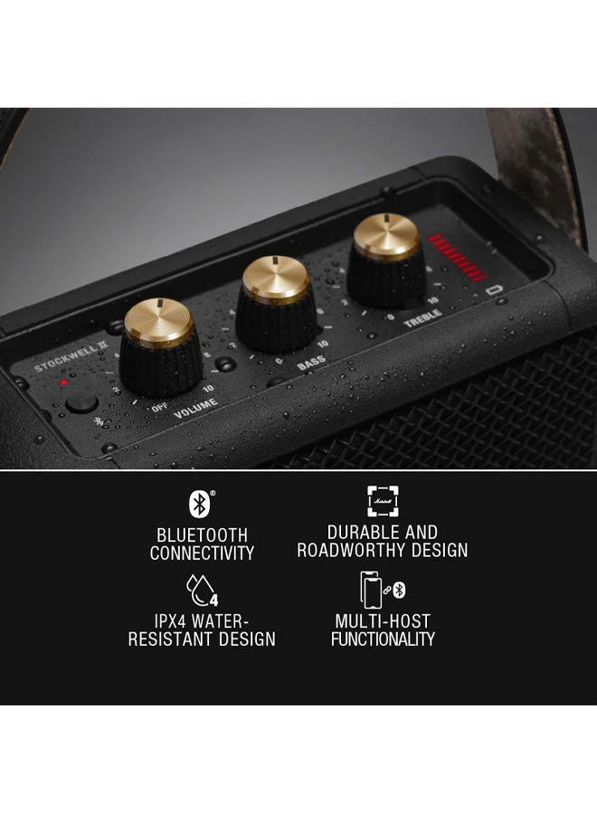 Marshall - Stockwell II Wireless Portable Bluetooth 20+ Hours 20W Speaker Black/Brass - Image 1