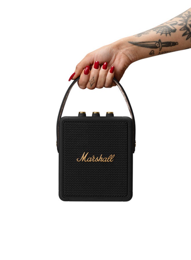 Marshall - Stockwell II Wireless Portable Bluetooth 20+ Hours 20W Speaker Black/Brass - Image 1