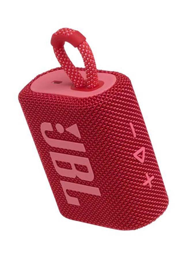 JBL - GO 3 Portable Bluetooth Speaker Red - Image 1