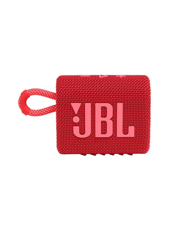 JBL - GO 3 Portable Bluetooth Speaker Red - Image 1