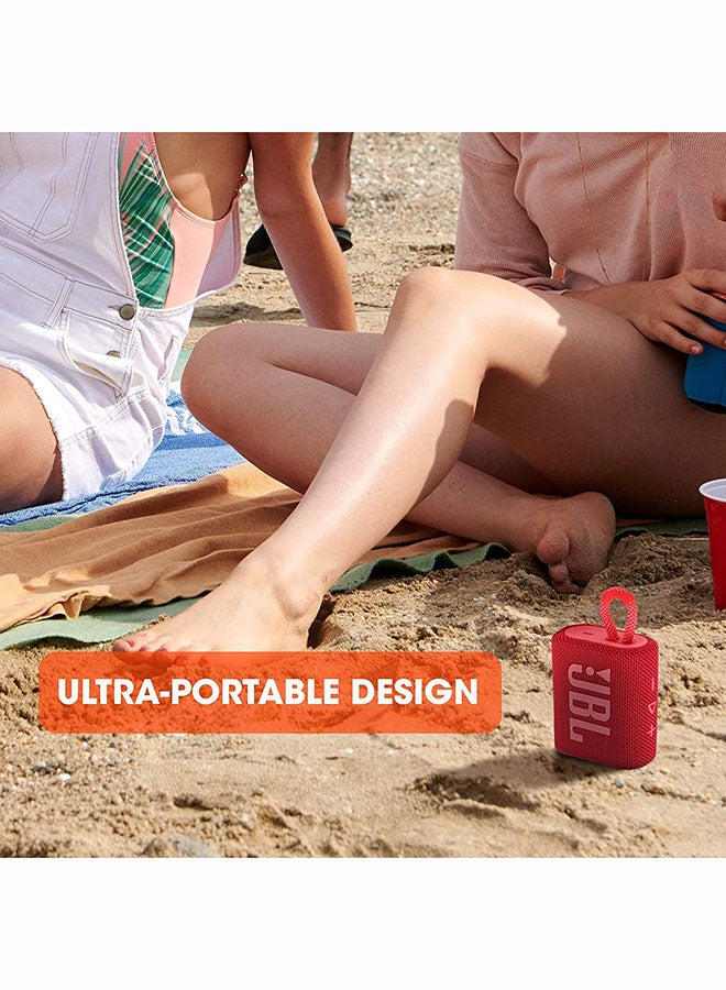 JBL - GO 3 Portable Bluetooth Speaker Red - Image 1